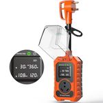 Losrik rv surge protector 30A waterproof - 30A smart power protectors with real-time voltage and current kwh monitor, large screen, circuit analyzer