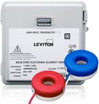 Leviton MO240-2SW Outdoor Surface Mount Mechanical Counter 120/208/240V 2P3W 200A with 2 Solid Core CTs Mini Meter Kit, Image