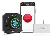 ULTRALOQ Smart Lock U-Bolt Pro + Bridge WiFi Adaptor, 6-in-1 Keyless Entry Door Lock with WiFi, Bluetooth, Fingerprint and Keypad, Smart Door Lock, Fingerprint Lock, ANSI Grade 1 Certified