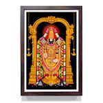 WhatsYourPrint Tirupati Balaji Photo (Size 13X19 inches, Brown Color Frame)