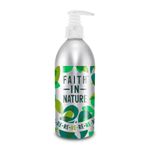 Faith In Nature Aluminium Bottle 450ml, Metalic with green print