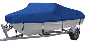 NEXCOVER Boat Cover, Waterproof Heavy Duty Boat Covers Trailerable Runabout Boat Cover Fit V-Hull, TRI-Hull, Pro-Style, Fishing Boat, Runabout, Bass Boat, Storage Bag and Tightening Straps Included