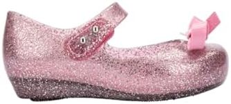 mini melissa Ultragirl Bow Ballet Mary Jane Flats for Babies, Black, 9