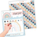 25 Boho Rainbow Sticker Chart for Kids Behavior Chart for Kids at Home - Sticker Charts for Kids incentives, Sticker Reward Chart for Kids, Star Chart for Kids Behavior, Incentive Chart for Classroom