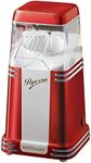 Nostalgia Hot-Air Electric Popcorn Maker, 8 Cups, Healthy Oil Free Popcorn with Measuring Scoop, Retro Red