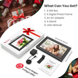 Frameo 10.1" WiFi Digital Photo Frame – Touchscreen Display