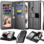 Njjex Galaxy A11 Case, for Samsung Galaxy A11 Wallet Case, [9 Card Slots] PU Leather ID Credit Holder Folio Flip [Detachable] Kickstand Magnetic Phone Cover & Lanyard for Samsung A11 2020 [Black]