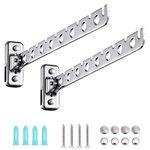 ASHOP Wall Mount Clothes Hanger Rack Wall Clothes Hanger Stainless Steel Clothes Hooks with Swing Arm Holder Closet Organizers and Storage 2 Pack