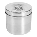 Sorting Cans Stainless Steel, Ointment Jar, Supplies Dressing Cotton Box Iodophor Gauze Container Storage Jar(12cm)