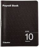 Blueline Payroll Book, Twin-Wire Binding, Book for 10 Employees, 12-Inch x 10-Inch, English, Black (A1010)