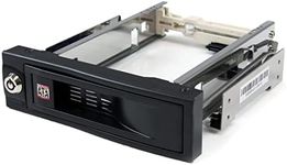 StarTech.com 5.25in Trayless Hot Swap Mobile Rack for 3.5in Hard Drive - Internal SATA Backplane Enclosure - Lockable drive bay (HSB100SATBK)