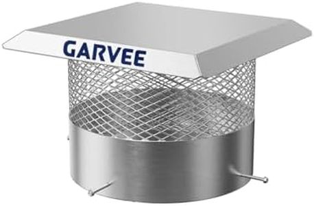 Garvee 12" Round Chimney Cap with Screen, Stainless Steel Mesh Cover, 12 Inch Adjustable Flue Cover for Rain, Birds & Debris, Fits Wood/Oil Stove Vent, Weatherproof & Easy Installation