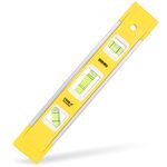 DOWELL 9 Inch Magnetic Box Level Torpedo Level,3 Different Bubbles/45°/90°/180°Measuring Shock Resistant Torpedo Level