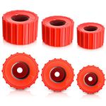 6 Pieces Copper Pipe Cleaners Include 1/2 Inch, 3/4 Inch, 1 Inch Handy Sized Plumber, Tube Cleaning Brush for Copper, Red Different Size Copper Pipe Cleaner (3 Size)