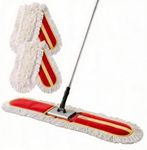 CLEANHOME 36" Commercial Dust Mops for Floor Cleaning Heavy Duty Floor Duster Mop with Long Handle Hotel Gym Household Cleaning Supplies for Hardwood, Tiles, Marble Floors (Red)