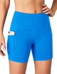 Heathyoga Biker Shorts Women Tummy Control 5" Workout Shorts Women with Pockets High Waisted Spandex Shorts for Gym Yoga