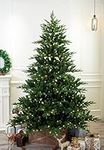 5ft Fine Shape Nordmann Fir Christmas Tree Prelit with Warm White LED Lights(5ft Pre-lit)