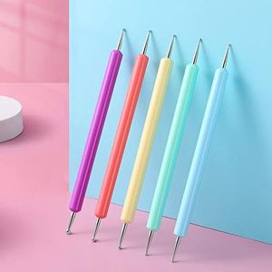 Selizo 5 Pcs Nail Art Dotting Tools Tracing Stylus, Embossing Stylus with Double Sized Ball Tips, Nail Dotting Tool for Nail Art Design, Mandala Dotting, Drawing, Painting, Transferring, Tracing