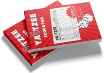 Score Pads for Yahtzee with Tear Off Pages: 6X9, 100 Sturdy Score Sheets, Large Print, Lay-Flat Design, Compatible with Yardzee & Yahtzee Games