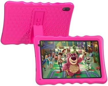 BYYBUO Kids Tablet, 10.1 inch Android 13 Tablet for Kids, 2GB RAM 32GB ROM 6000mAh Battery, Toddler Tablets with Bluetooth, WiFi, Parental Control, Dual Camera, Shockproof Case