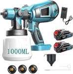 Cordless Paint Sprayer Compatible with Makita 18V Battery, Fence Paint Sprayer with 3 Spray Patterns, Handheld Paint Gun with 2x3000mAh Batteries & Charger for Fence, Walls, Ceilings, Home Painting