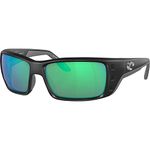 COSTA DEL MAR PERMIT BLACK POLARIZED GREEN MIRROR 580G SUNGLASSES