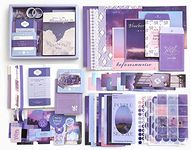 Vintage Aesthetic Scrapbook Kit(346Pcs) Scrapbooking Supplies Kit with Bullet Junk Journal,Stationery,A6 Grid Notebook with Journaling Gift for Teen Girl Women (Moonlight Vintage Aesthetic Scrapbook)