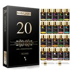 MAYJAM 20PCS Essential Oil Gift Set, 5ML/0.17Fl.OZ Premium Quality Essential Oils for Diffusers Massage, Fragrance Oil for DIY Soap Candle Making, Great Gift Idea for Friends and Families