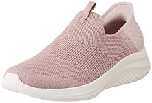 Skechers Women's Ultra Flex 3.0 Smooth Step Sneaker, Mauve Knit Jersey Trim, 7 UK