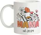 Mama Mug, Mom Est 2024, Mother's Day Coffee Mug Gifts, Mothers Day Mug for New Mom Gift, Baby Shower Gifts, Pregnancy Gift 11oz