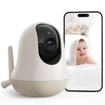 nooie 5G WiFi Baby Monitor Smart Baby monitor with Camera Cry Detection,Temperature Sensor, AI Motion Track,2K Night Vision, Works with Alexa, Two-Way Audio, Motion & Sound Detection Local storage