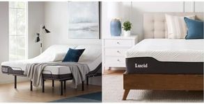 LUCID L150 Adjustable Bed Base 12 Inch Twin XL Hybrid Mattress