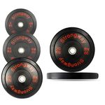 Strongway® Olympic Bumper Weight Plates (5KG 10KG 20KG) Discs for Barbell - 2 Inch (2") / 50mm Hole - Weight Lifting Workout for Home Gym Fitness Men Women (5KG X 2)