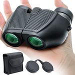 Binoculars 12x25,Compact Binoculars for Adults and Kids,Easy Focus Light Duty binos for Cruise,Bird Watching, Travel,Theatre,Hiking,See exhibits,Observe Flora and Fauna.