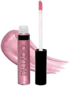 Palladio Lip Gloss, Non-Sticky Lip Gloss, Contains Vitamin E and Aloe, Offers Intense Color and Moisturization, Minimizes Lip Wrinkles, Softens Lips with Beautiful Shiny Finish, Passion Pink
