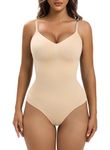 YIANNA Body Shaper For Women Tummy Control Shapewear Thong Seamless Shaping Shape Wear Tank Top Adjustable Strap Beige S - M 5213