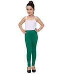 Robinbosky Premium Girls Green Slim Leggings (9-10 Years(32), Leafgreen)