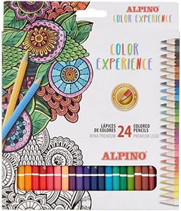 Lapices de colores alpino experience mina premium 3,3 mm caja cartón de 24 unidades colores