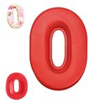 QEEYON 10 inch Large Silicone Number Cake Moulds, Number 0 Cake Tin Mould, Cake Pan Silicone Cake Tins for DIY Baking Birthday Wedding Anniversary, BPA Free, Non-Stick (Number 0)