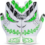 RED WORLD Football Gloves (Green, Y