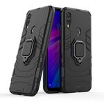 Mobirush Armor Shockproof Soft TPU and Hard PC Back Cover Case with Magnetic Ring Holder for Huawei Nova 3i - Armor Black