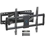 PERLESMITH Full Motion TV Wall Mount for Most 50-90 Inch TVs Holds up to 165lbs VESA 800x400mm, Wall Mount TV Bracket with Dual Swivel Articulating Arms Fits 24" Studs