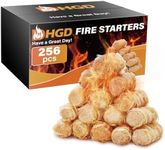 HGD (200pcs) Fire Starters for Campfires, Natural Charcoal Starters,Chimney Starter for Charcoal Grill, Indoor Outdoor Use, Weather-Resistant