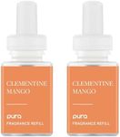 Pura Malodor Refill - Smart Home Air Diffuser - Up to 120-Hours of Premium Fragrance per Refill - Diffuser Fragrance - Air Deodorizer & Odor Eliminator - 2 Pack, Clementine Mango