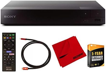Sony BDP-S6700 4K Upscaling 3D Streaming Blu-ray Disc Player with Dolby TrueHD and DTS Master Audio Bundle with Deco Gear 6 ft High Speed HDMI 2.0 Cable and Microfiber TV Screen Cloth