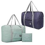 (2 Pack) Foldable Travel Duffel Bag