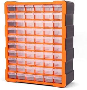 HORUSDY 60-Drawer Parts Storage Bin Cabinet Tool Box Chest Plastic Organiser With Divider In Each Drawer