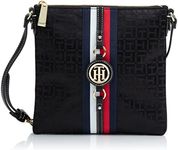 Tommy Hilfiger Women's Jaden Plus Crossbody, Black Tonal, One Size