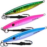 Goture Fishing Jig 80-200g with Assist Hook, Vetical Jig Saltwater, Speed Fast Jigging Spoon Lure, Deep Sea Fishing Lures for Tuna, Kingfish, Bluefin, Yellowfin, Snappers, Groupers, Striper, Salmon