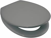 Ram® Grey Soft Close Toilet Seat with Adjustable Hinges LOO Toilet Seat Quick Release Easy Clean Bathroom Toilet Seat Grey